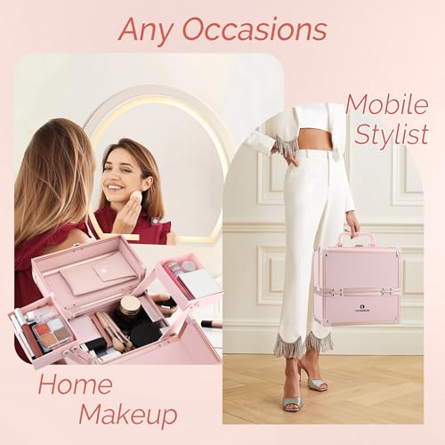 50% Off CHUANGJIN Pink Makeup Train Case with Code - Image 6