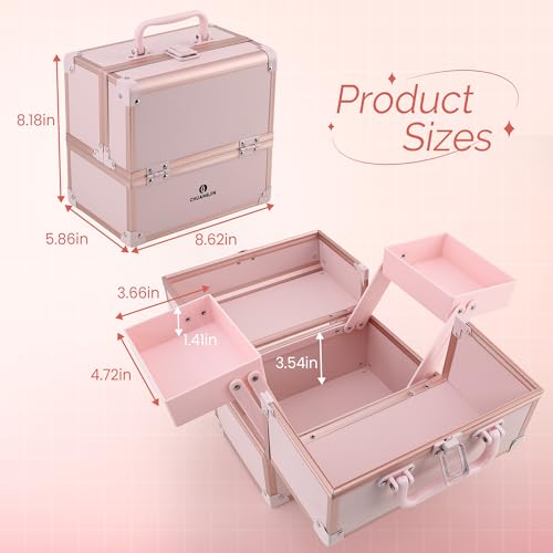 50% Off CHUANGJIN Pink Makeup Train Case with Code - Image 7