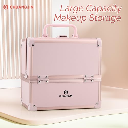 50% Off CHUANGJIN Pink Makeup Train Case with Code - Image 8