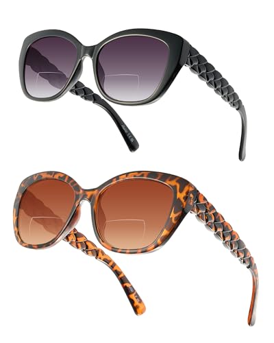 50% Off LADEESSE Reading Sunglasses for Women 2-Pack