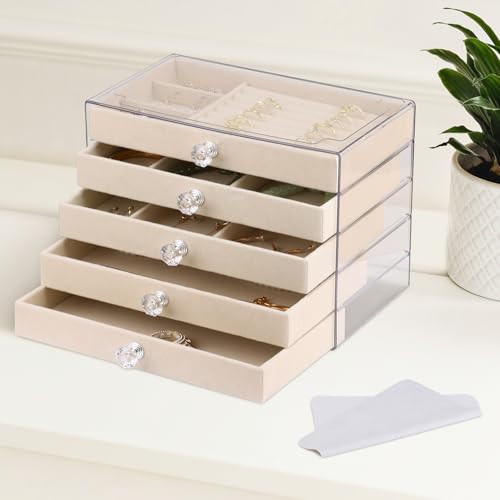 Hyber&Cara 5-Drawer Acrylic Jewelry Box - 46% Off