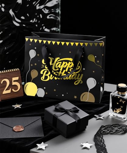 30% Off Black Birthday Gift Bag for Men – 12.5 Inch - Image 5