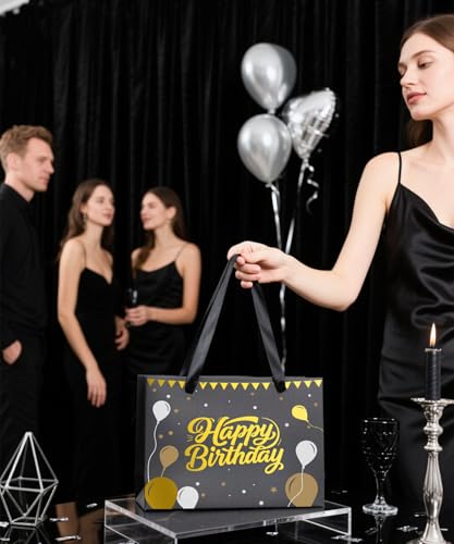 30% Off Black Birthday Gift Bag for Men – 12.5 Inch - Image 7