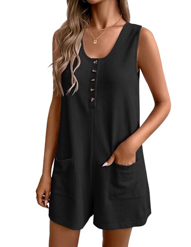 33% Off Ekouaer Waffle Romper for Women - Summer Style