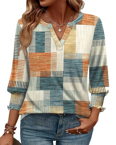 47% Off WIHOLL 3/4 Sleeve Blouse for Women, Code KQLZLGTB