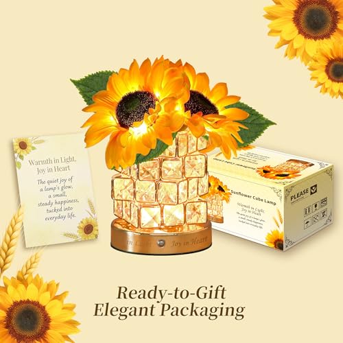 Save 30% on Sunflower Crystal Cube Lamp with Code - Image 2
