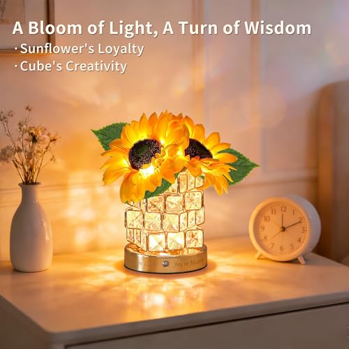 Save 30% on Sunflower Crystal Cube Lamp with Code - Image 4