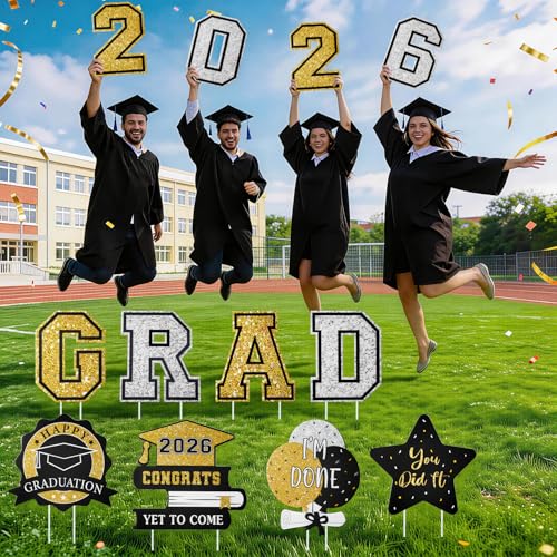 Class of 2026 Graduation Yard Signs Set - 12 Pcs - Image 5