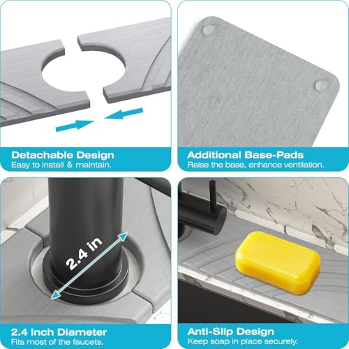 29% Off SpaceHacks Stone Faucet Mat - Fast Drying - Image 5
