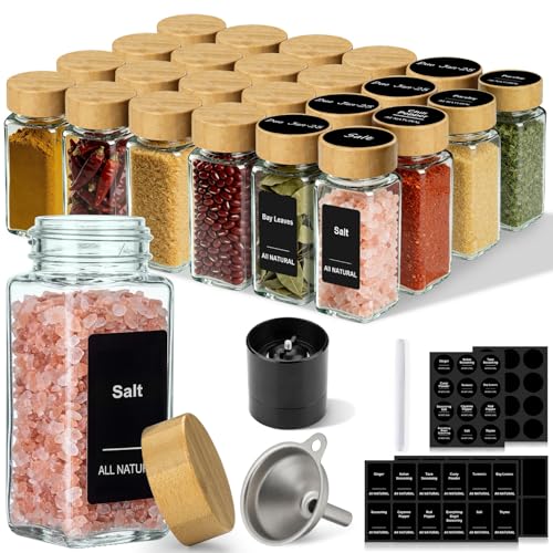 Save 50% on 24-Pack Square Glass Spice Jars