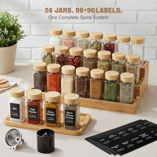 Save 50% on 24-Pack Square Glass Spice Jars - Image 2