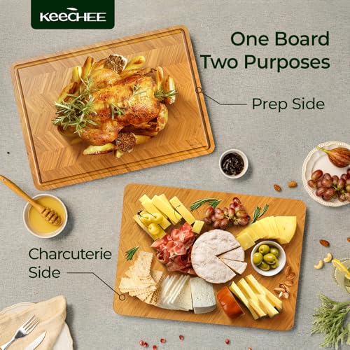 40% Off Keechee Bamboo Cutting Board Set with Stand - Image 5