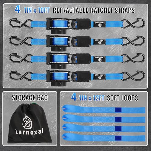 40% Off Larnoxal Retractable Ratchet Straps 4-Pack - Image 6