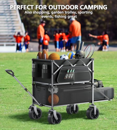 50% Off Everyfun 480Lbs Foldable Double Decker Wagon Cart - Image 7
