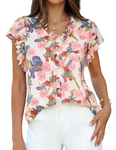 20% Off GRACE KARIN Boho Ruffle Sleeve Blouse