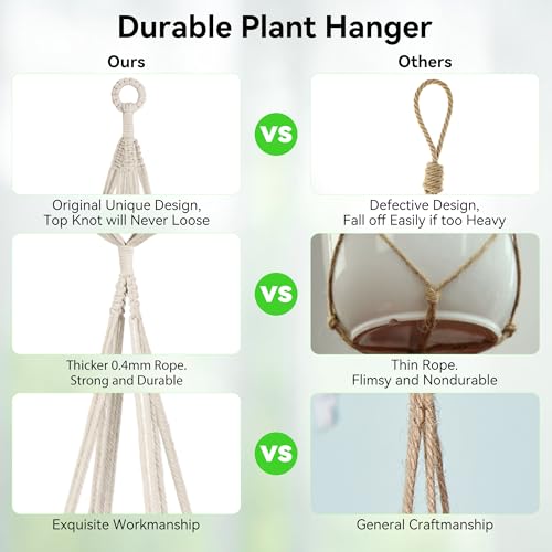 50% OFF B8LWDUSO! USLAI Macrame Plant Hanger – Space-Saving Boho Decor - Image 2