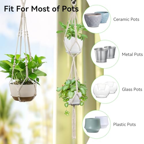 50% OFF B8LWDUSO! USLAI Macrame Plant Hanger – Space-Saving Boho Decor - Image 6