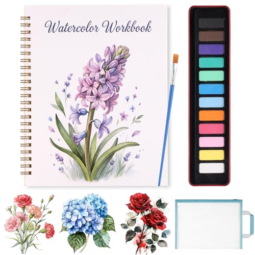45% Off Zaoune Watercolor Workbook for Adults – 12 Colors