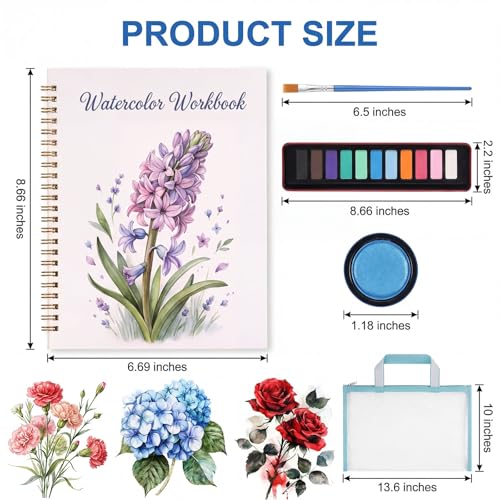 45% Off Zaoune Watercolor Workbook for Adults – 12 Colors - Image 6