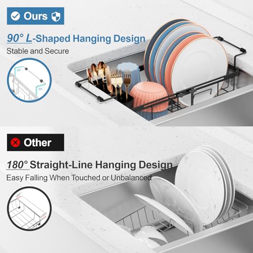 40% Off iSPECLE Small Sink Dish Drying Rack with Cup Holder - Image 5