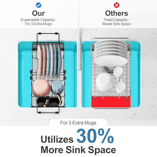 40% Off iSPECLE Small Sink Dish Drying Rack with Cup Holder - Image 6