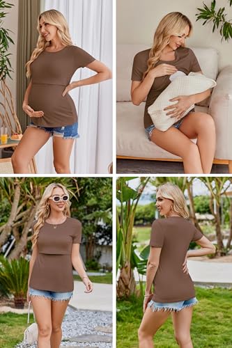 10% Off Ekouaer 3-Pack Nursing Tops for Moms - Image 4