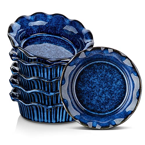 10% Off vancasso Ceramic Mini Pie Pans Set of 6 Blue