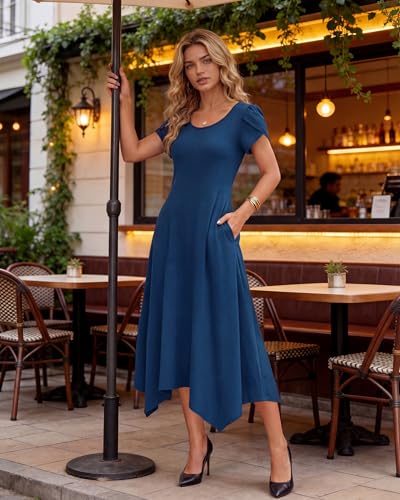 50% Off Pleneal Casual Summer Maxi Dress with Pockets - Image 5