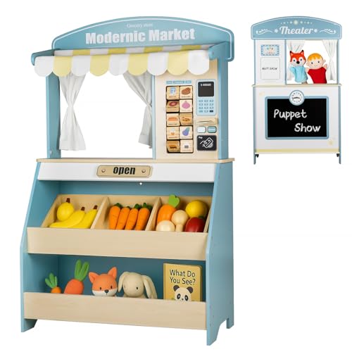 45% OFF Kids Grocery Store & Puppet Theater Playset