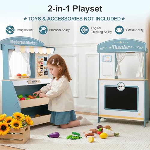 45% OFF Kids Grocery Store & Puppet Theater Playset - Image 2