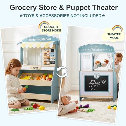 45% OFF Kids Grocery Store & Puppet Theater Playset - Image 3