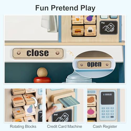 45% OFF Kids Grocery Store & Puppet Theater Playset - Image 6