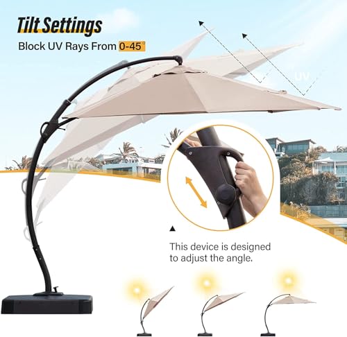 50% Off LAUSAINT HOME 11FT Cantilever Patio Umbrella - Image 5