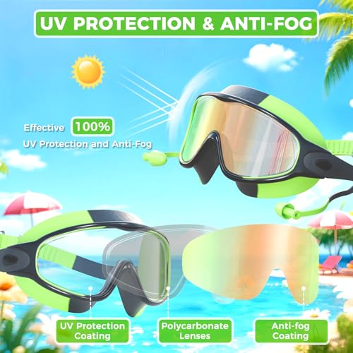 45% Off 3 Pack Kids Swim Goggles with Earplugs - Image 3