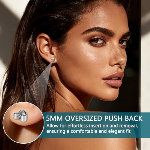 8% Off WES Moissanite Stud Earrings for Women Men - Image 3