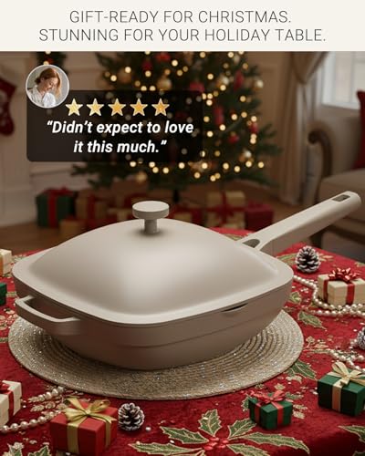 40% Off USELUCK 10.5" Ceramic Pan with Lid & Utensils - Image 2