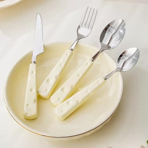 50% Off Cute Cheese-Shaped Silverware Set - Code 3TU6DXY5