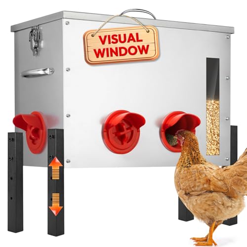 50% Off Metal Chicken Feeder 40lb – Auto & No Waste