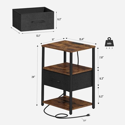 30% Off TUTOTAK LED Nightstand with Charging Station - Image 3