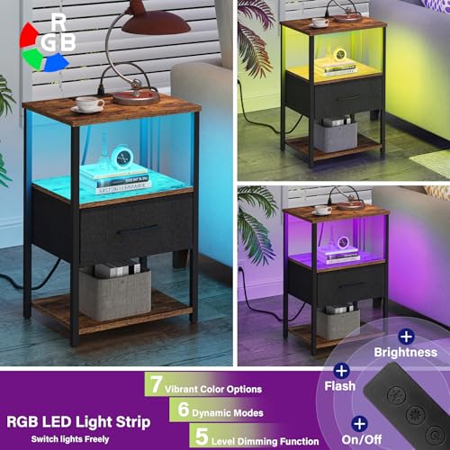 30% Off TUTOTAK LED Nightstand with Charging Station - Image 7