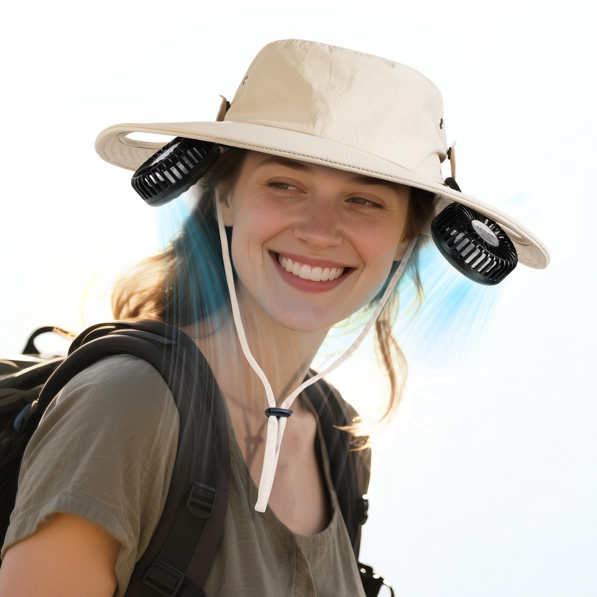 50% Off AMACOOL Bucket Hat Fan with Detachable Neck Fan