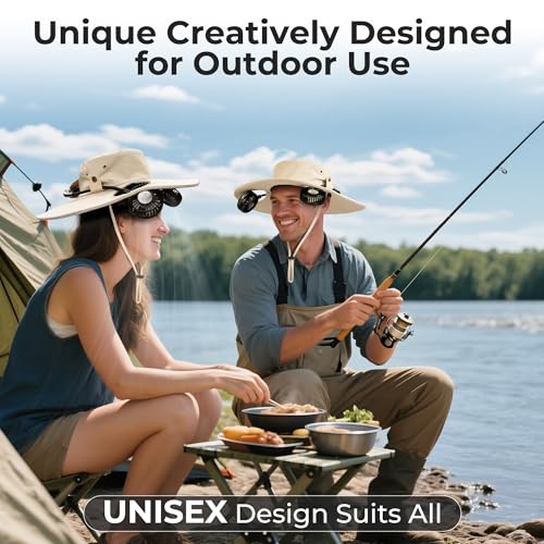 50% Off AMACOOL Bucket Hat Fan with Detachable Neck Fan - Image 3