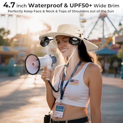 50% Off AMACOOL Bucket Hat Fan with Detachable Neck Fan - Image 5