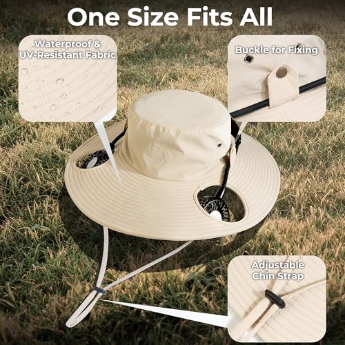 50% Off AMACOOL Bucket Hat Fan with Detachable Neck Fan - Image 8