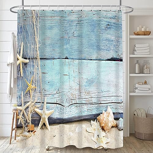 50% Off Nautical Shower Curtain with Starfish Design - Image 4