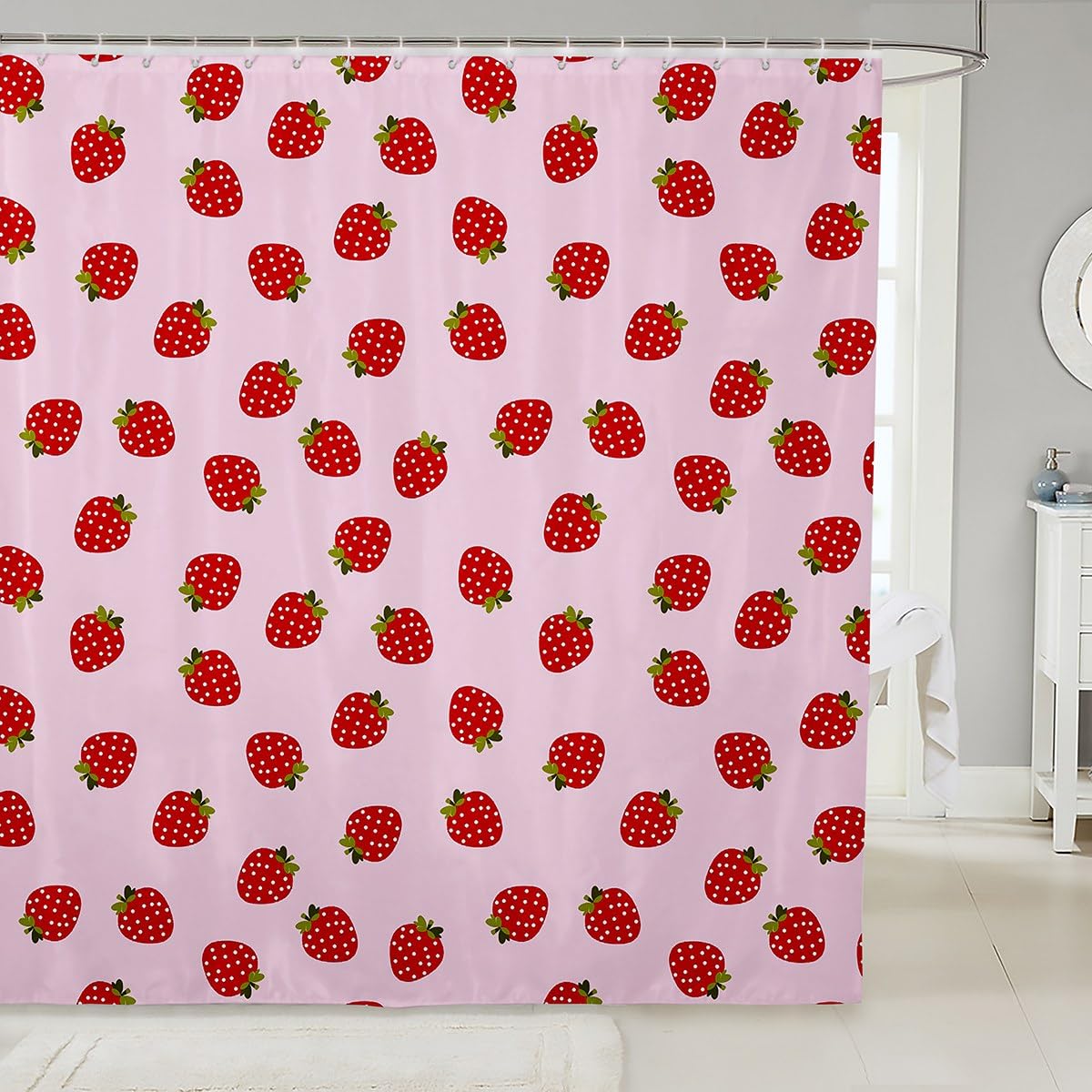 30% Off Feelyou Strawberry Shower Curtain Set