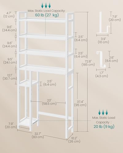 30% Off SONGMICS Toilet Storage, 4-Tier Bamboo - Image 6