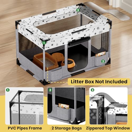 50% Off Portable Pet Playpen for Cats & Small Dogs - Image 6