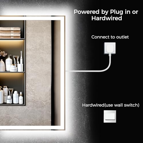 24x32 LED Bathroom Mirror with Lights, Anti-Fog, 45% Off - Image 6