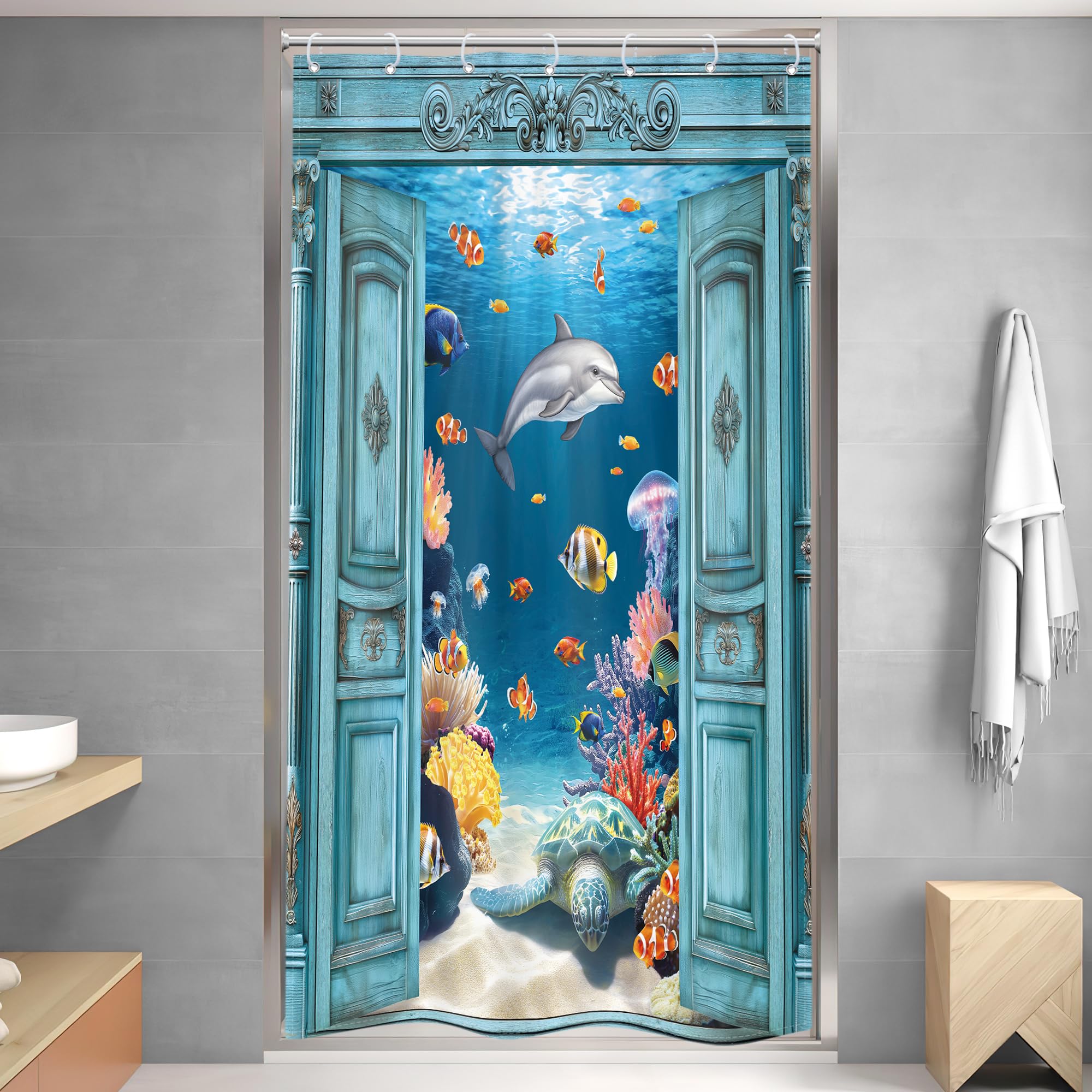 Ocean Beach Shower Curtain 36x72 Under $10